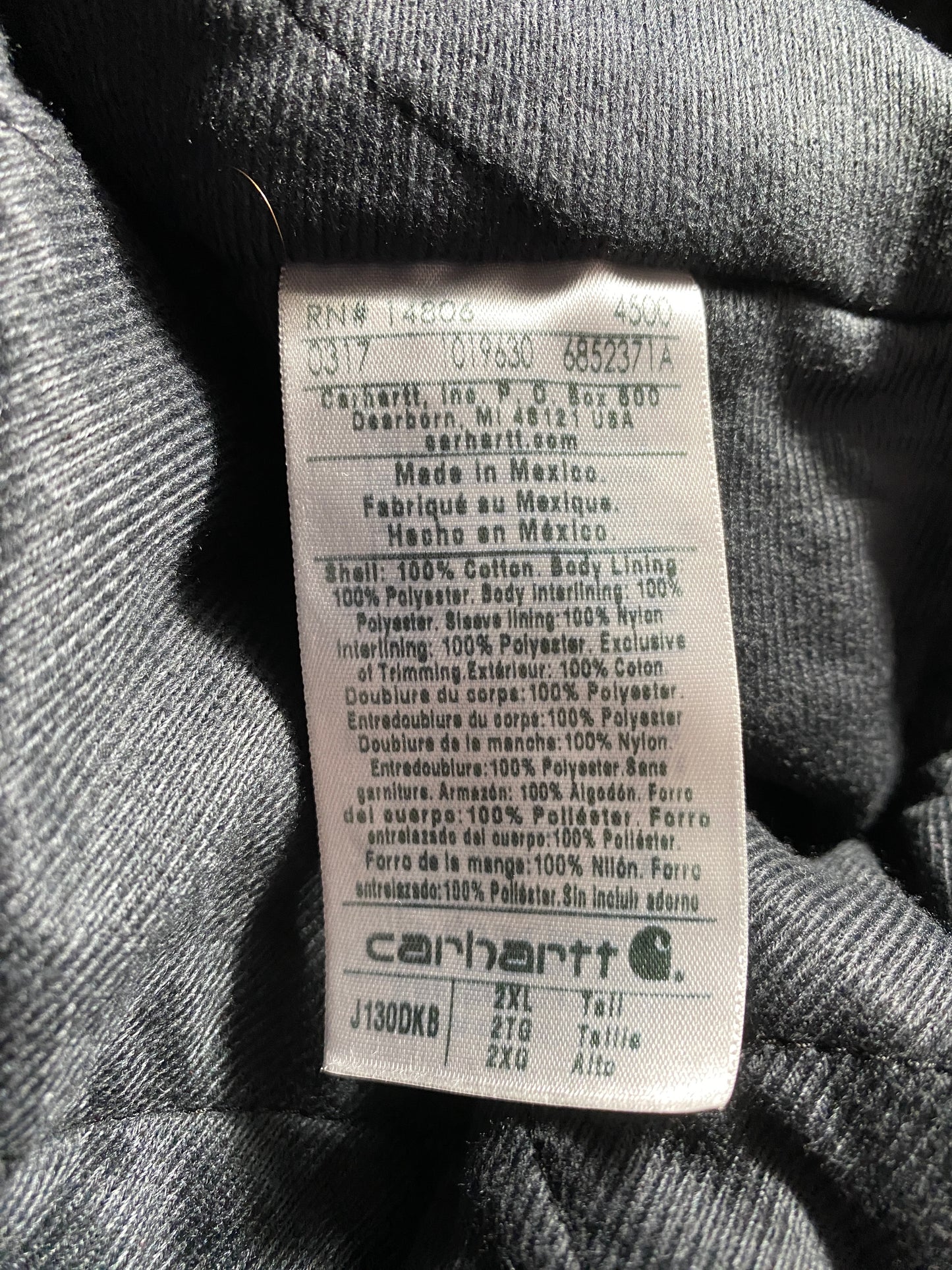 Vintage CARHARTT Size XXL Zip-Up Hoodie Duck Jacket / F5163J