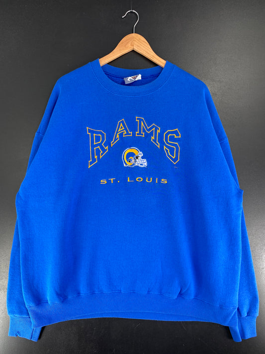 90's SE.LOUIS RAMS Made in USA Size XXL NFL Sweat-Shirt / G2356S