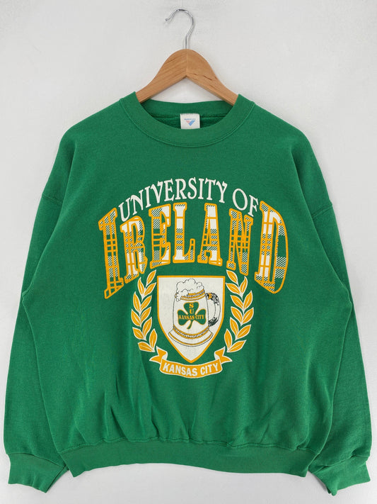 90's UNIVERSITY OF IRELAND Made in USA Size XL Vintage College Sweat-Shirt / F7743S