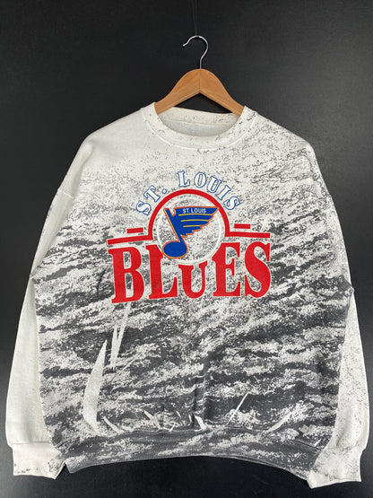 Vintage ST.LOUIS BLUES Size No Tag (Approx.L) NHL Sweat-Shirt/ F9135S