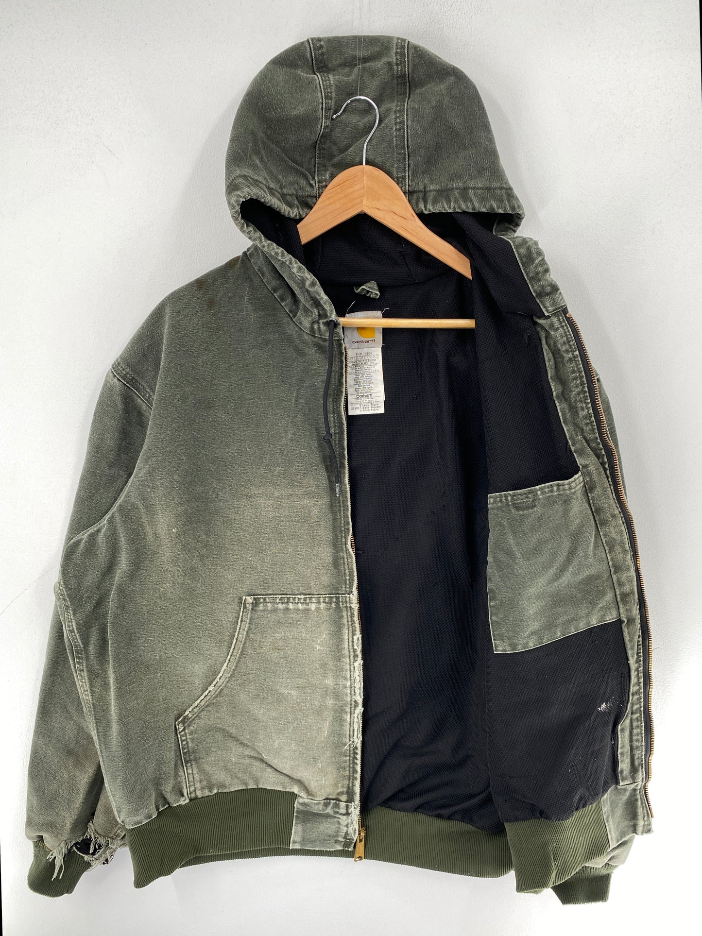 Vintage CARHARTT Size L Zip-Up Duck Jacket / F5156J