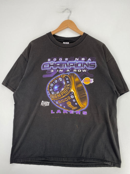 2002 LAKERS Size XL Vintage NBA T-Shirts / G1377T
