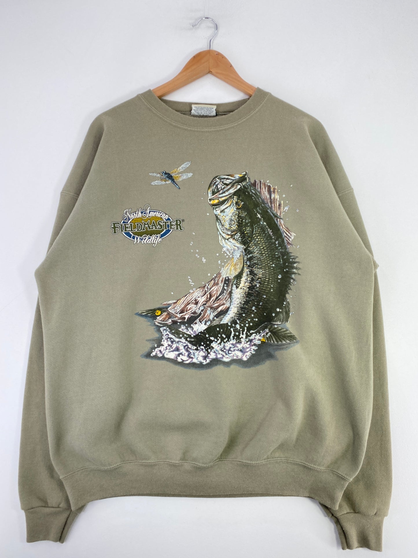 90's BASS Made in USA Size XL Vintage Animal Sweat-Shirt / G961S