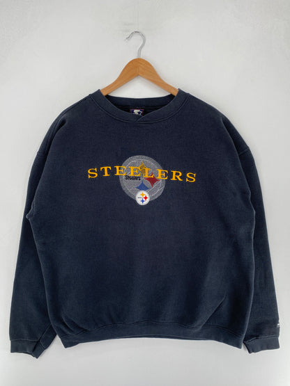 90's STARTER x STEELERS Made in USA Size XL Vintage NFL Sweat-Shirt / F3790S