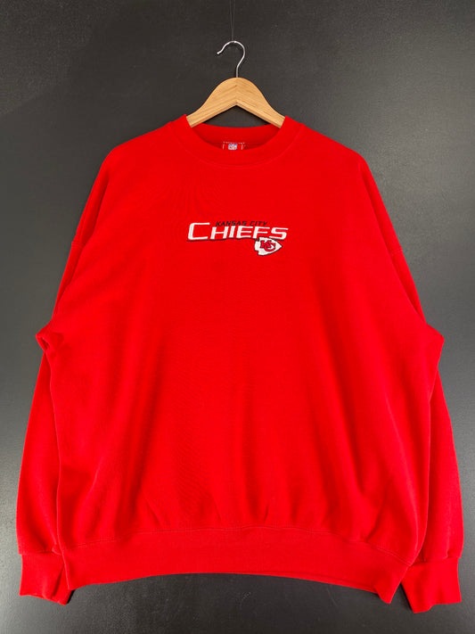 Vintage KANSAS CITY CHIEFS Size No Tag (Approx.XL) NFL Sweat-Shirt / F9341S