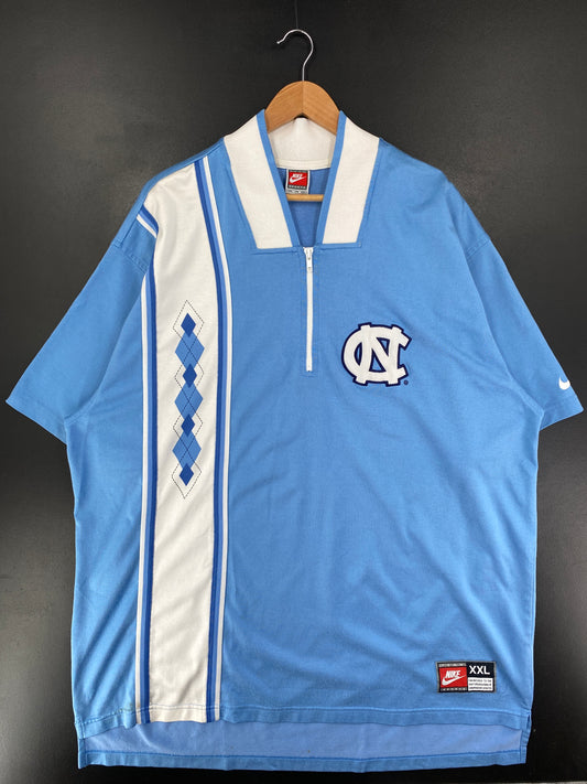 90's NIKE x NORTH CAROLINA TAR HEELS Size XXL Vintage College Half Zip Shirt / G1789T