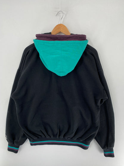 90’s STARTER x Mighty Ducks Size L NHL Double Hoodie Sweat-shirt / F4599S