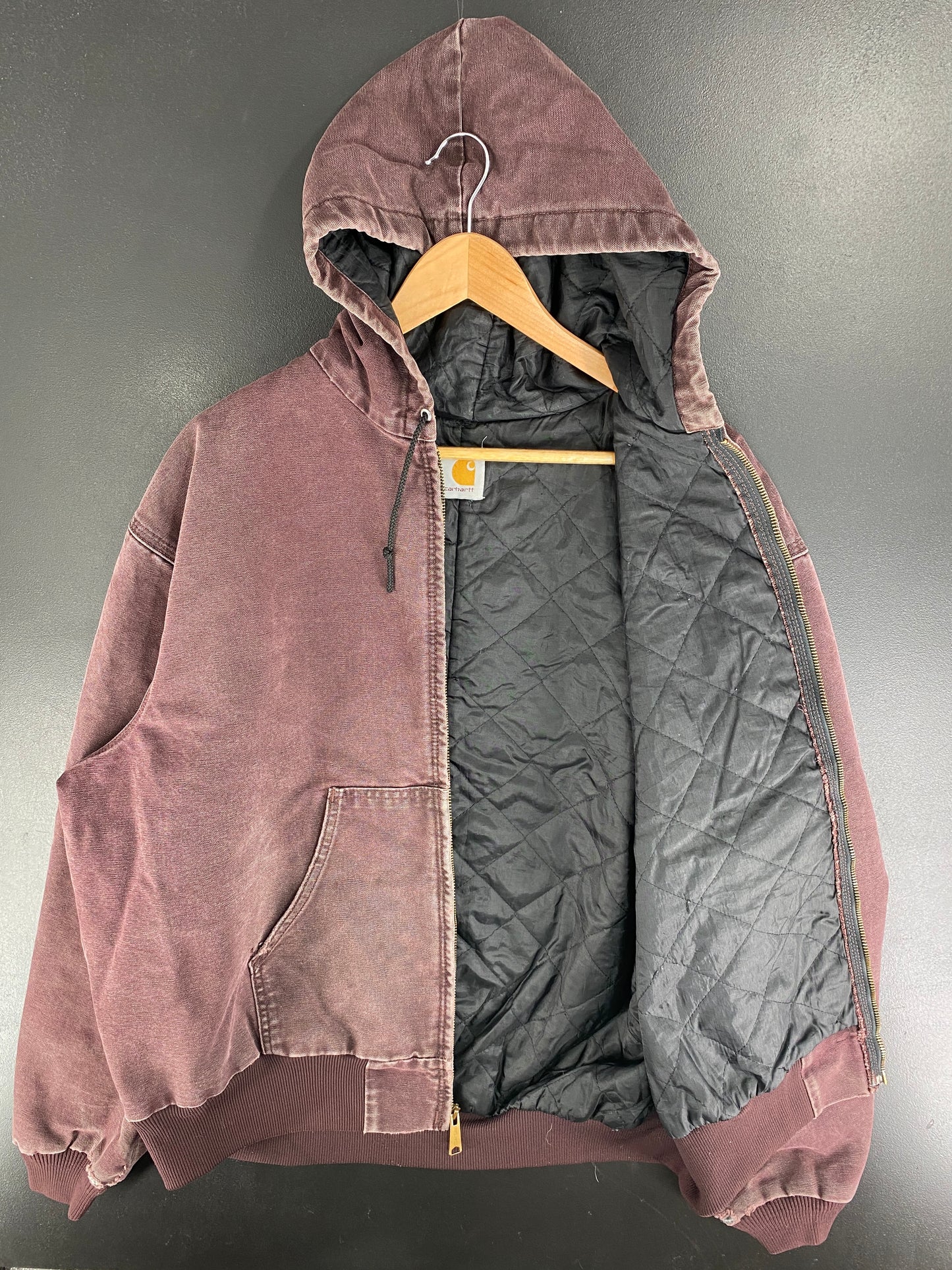 Vintage CARHARTT Size Approx.L Zip-Up Hoodie Duck Jacket / F5161J
