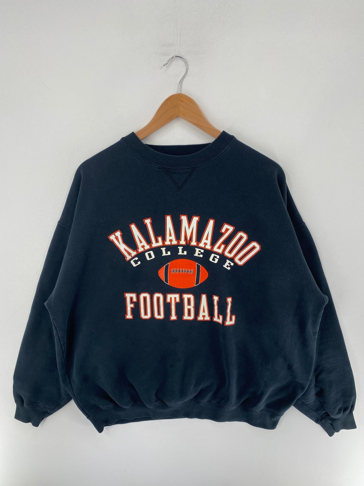90’s KALAMAZOO FOOTBALL Size XL Collage Sweat-Shirt / F4546S