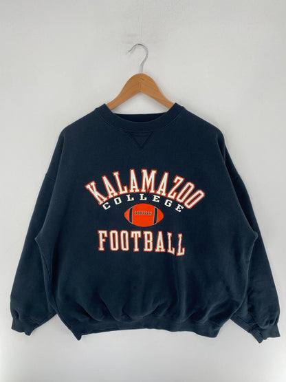 90’s KALAMAZOO FOOTBALL Size XL Collage Sweat-Shirt / F4546S