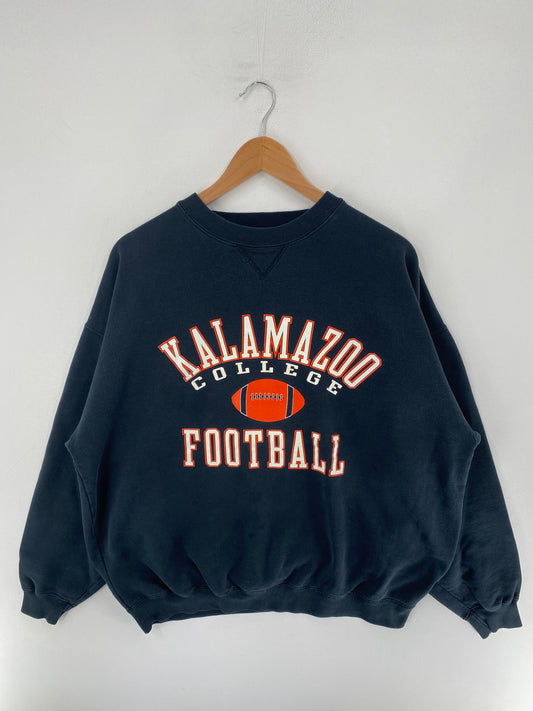 90’s KALAMAZOO FOOTBALL Size XL Collage Sweat-Shirt / F4546S