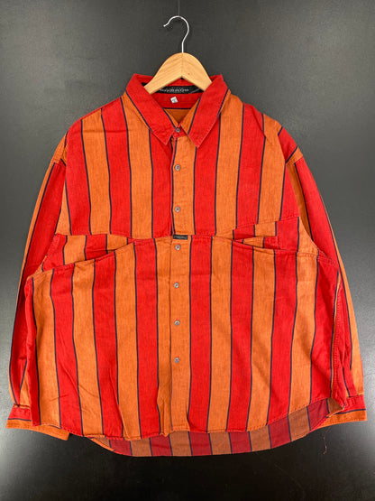 90’s GIRBAUD Made in USA Size XL Button Down Shirt / F2482B