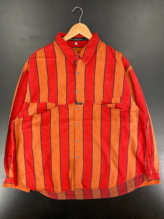 90’s GIRBAUD Made in USA Size XL Button Down Shirt / F2482B