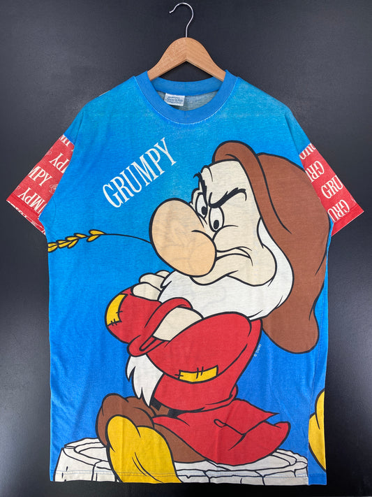 90's DISNEY GRUMPY Size No Tag (Approx.XXL) Vintage T-Shirt / G513T