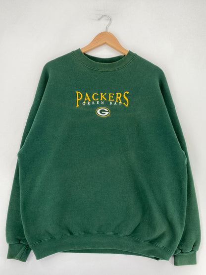 90's GREEN BAY PACKERS Made in USA Size XL NFL Sweat-Shirt / F9334S