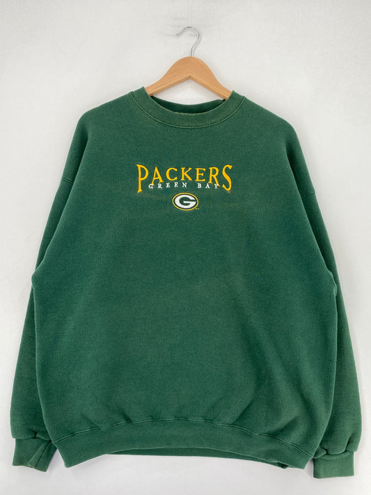 90's GREEN BAY PACKERS Made in USA Size XL NFL Sweat-Shirt / F9334S
