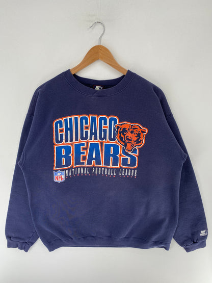 90's STARTER x CHICAGO BEARS Made in USA Size L Vintage NFL Sweat-shirt / F4692S