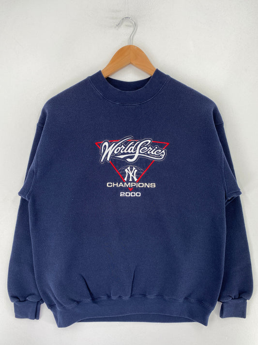 2000 WORLD SERIES NEW YORK YANKEES Size M MLB Sweat-Shirt / G2354S