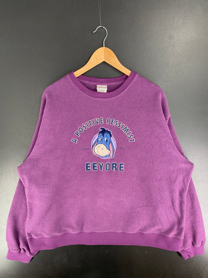 Vintage EEYORE Size XXL DISNEY Fleece Sweat-Shirt / F3812J
