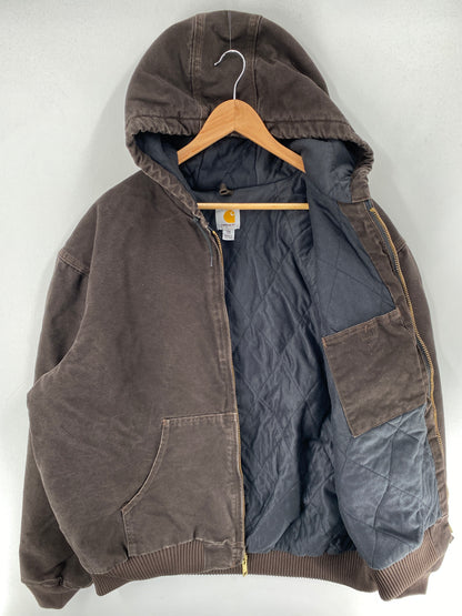 Vintage CARHARTT Size XXL Zip-Up Hoodie Duck Jacket / F5163J