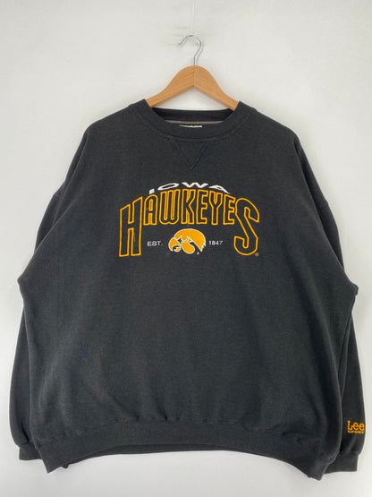 90’s IOWA HAWKEYES Size XXL College Sweat shirt / F9459S