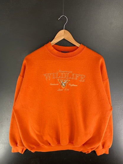 Vintage DEER Size No Tag (Approx.XL) Animal Sweat-Shirt / F4962S