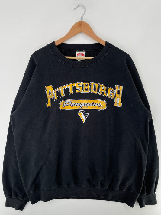 90's PITTSBURGH PENGUINS Made in USA Size XL Vintage NHL Sweat-shirt / F7754S