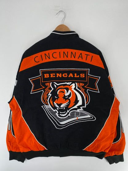 Vintage CINCINNATI BENGALS Size XL NFL Racing Jacket/ F4858J