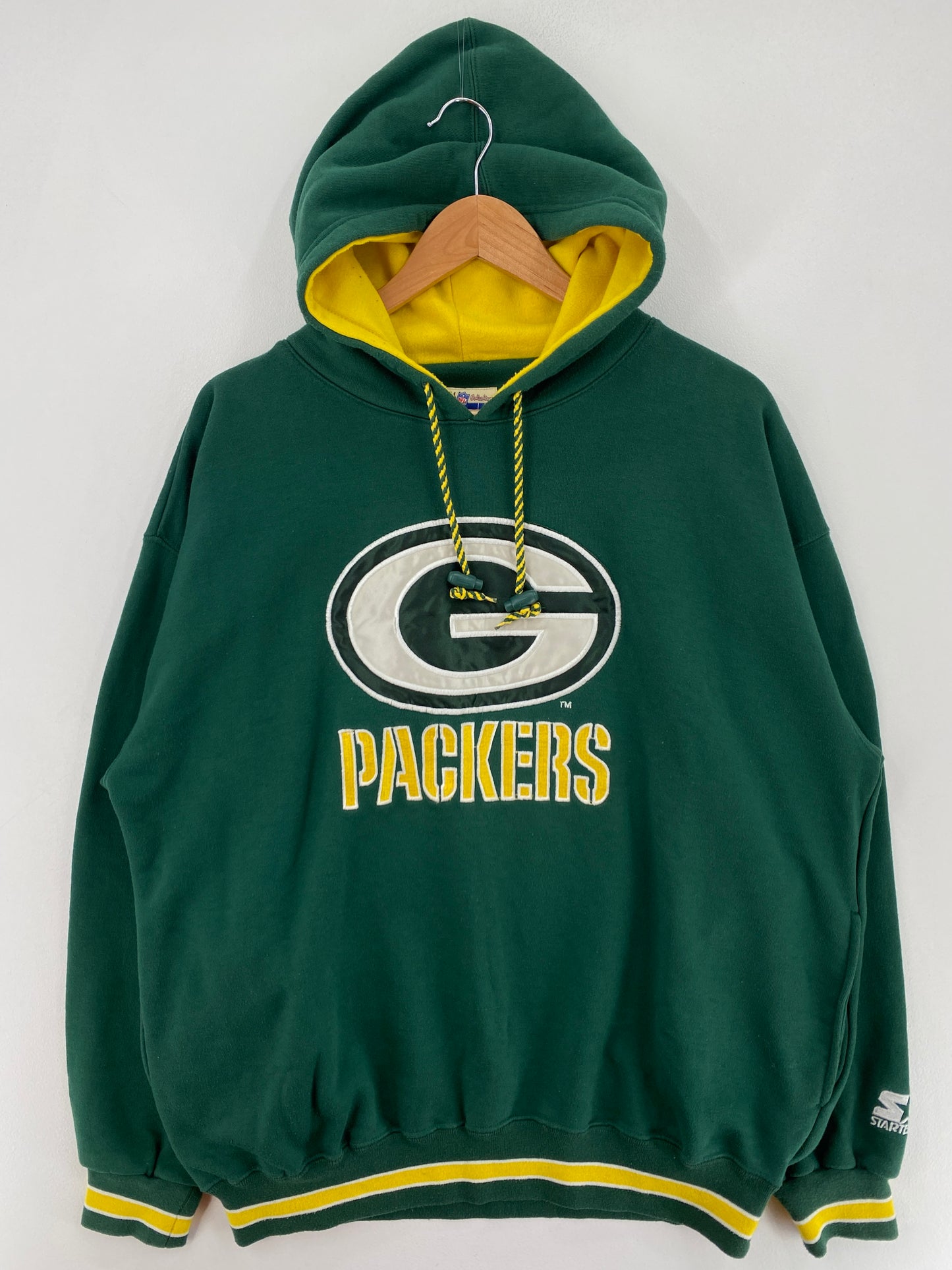 90's STARTER x GREEN BAY PACKERS Size XL Vintage NFL Hoodie Sweat-Shirt / F9156S