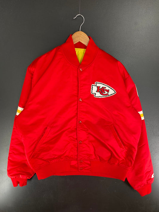 90's STARTER x KANSAS CITY CHIEFS Made in USA Size L Nylon NFL Jacket / F6226N