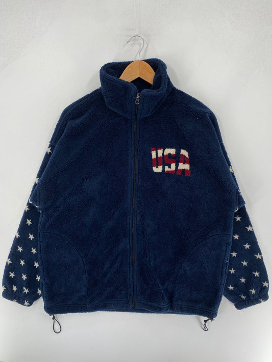 90's USA Made in USA Size L Fleece Jacket / F4269J