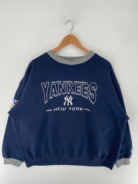 90’s NEW YORK YANKEES Size No Tag (Approx.XL) MLB Sweat-Shirt / F5753S