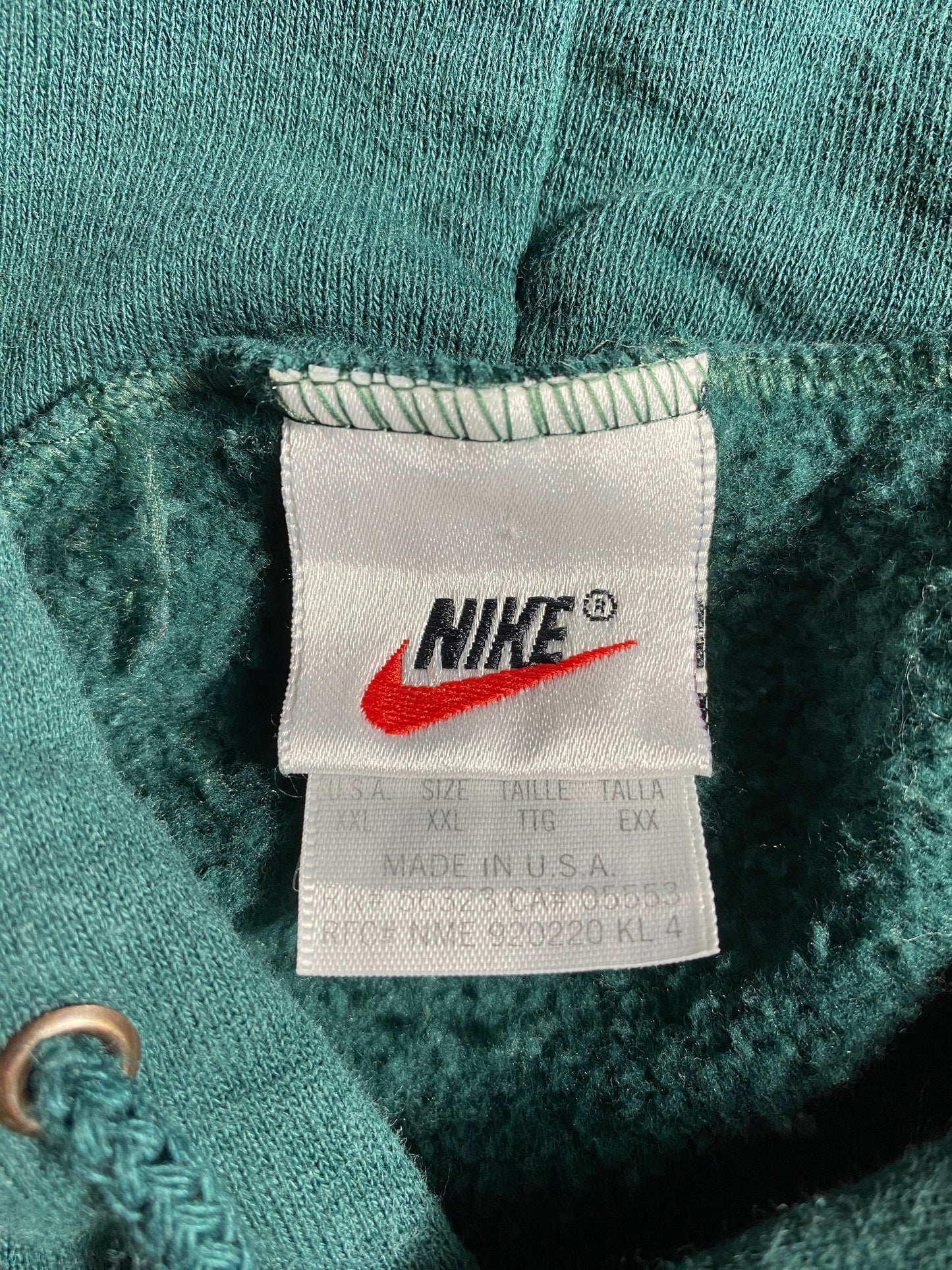 90's NIKE Made in USA Size XXL Vintage Hoodie Sweat-Shirt / F9909S