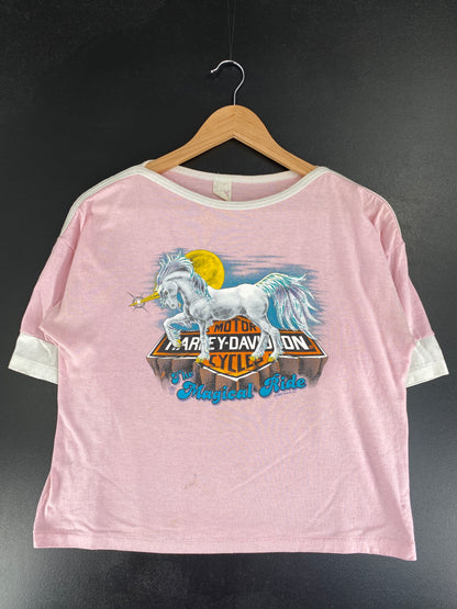 .80's HARLEY DAVIDSON Made in USA Size Kids XL Vintage T-shirt / F9303T