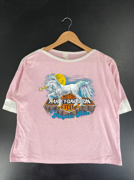 .80's HARLEY DAVIDSON Made in USA Size Kids XL Vintage T-shirt / F9303T