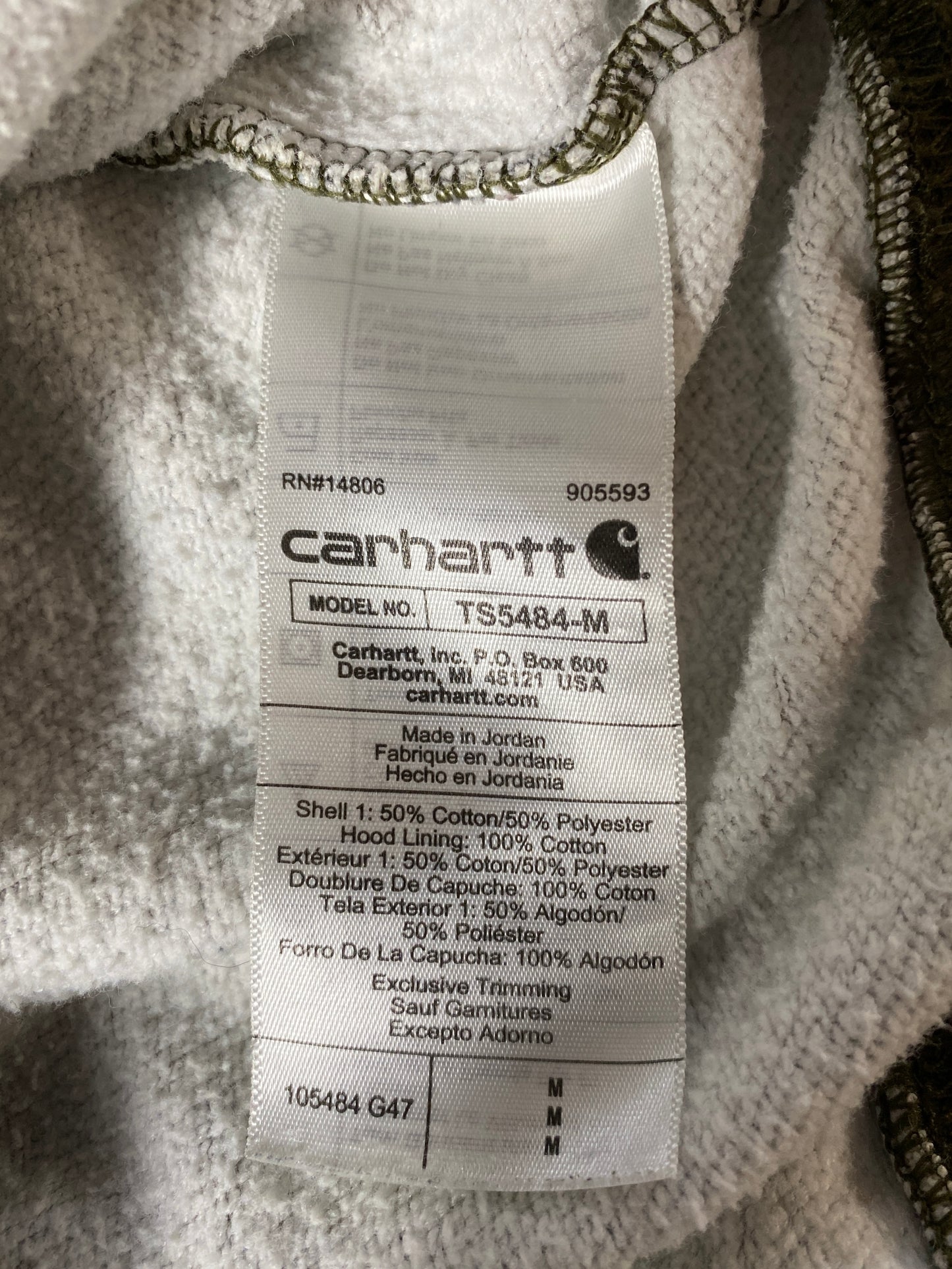 Vintage CARHARTT Size M Hoodie Sweat-Shirt / G369S