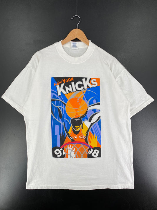 90's NEW YORK KNICKS Size XL Vintage NBA T-Shirt / F2602T