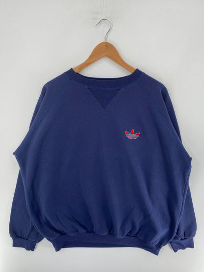 80’s ADIDAS Size Approx.XL Sweat-Shirt / F4548S