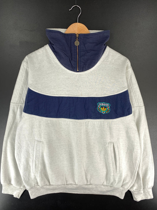 90's ADIDAS Size Approx XL Vintage Half-zip Sweat-Shirt / G3359S