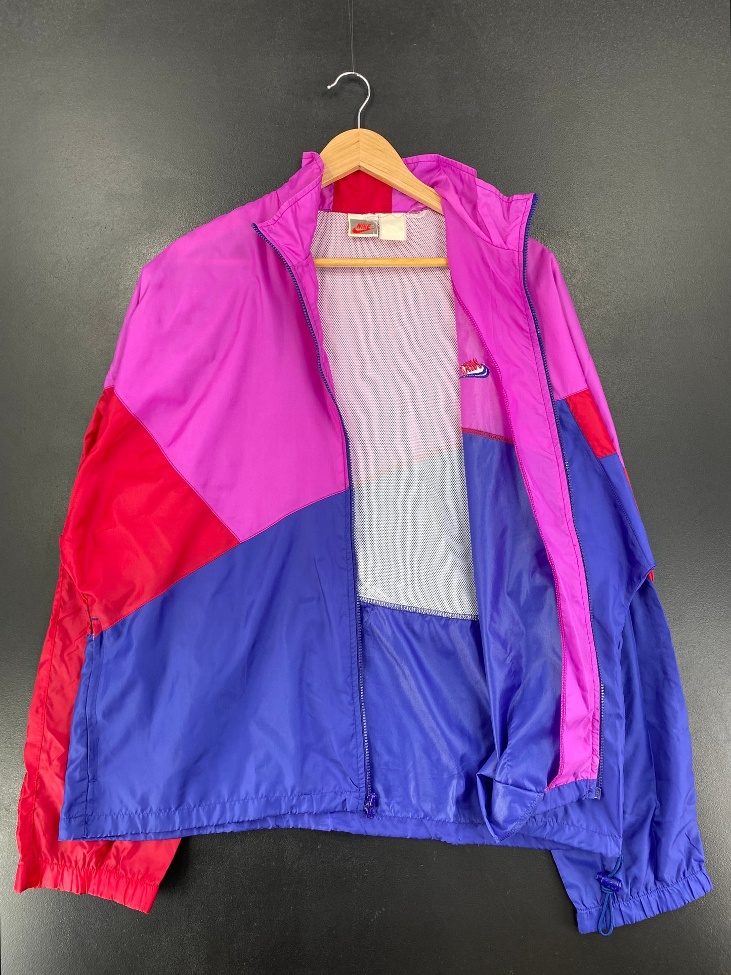 90’s NIKE Silver Tag Size L Vintage Nylon Hoodie Jacket / G1984N