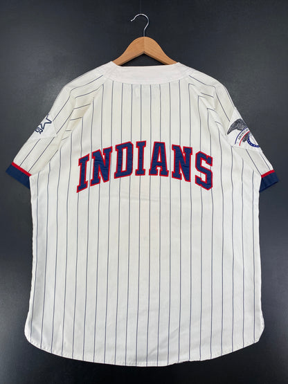 90’s STARTER x CLEVELAND INDIANS Size L MLB Game Shirt / G1877B