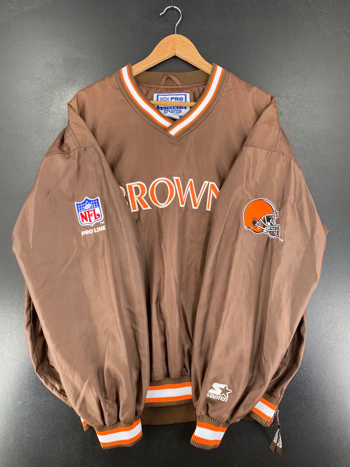 90’s STARTER x CLEAVELAND BROWNS Size XL NFL Nylon Jacket / F9826J