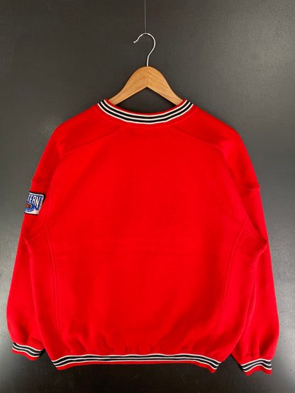 90’s CHICAGO BLACKHAWKS Size No Tag (Approx.XL) NFL Sweat-Shirt / F4855S