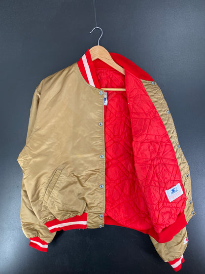 90's STARTER x SANFRANCISCO 49ERS Made in USA Size XL Vintage Nylon Jacket / F4983N