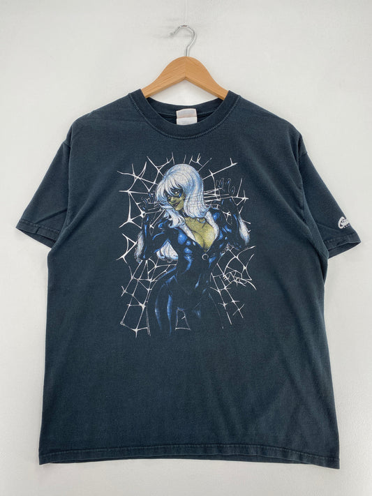 2002 SPIDER MAN BLACK CAT Size L Vintage T-Shirt / G1557T