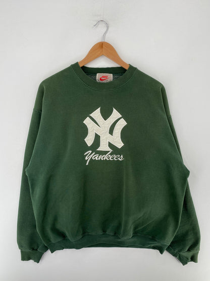 90's Remake NIKE NEW YORK YANKEES Made in USA Size XL Vintage Sweat-Shirt / F8638S