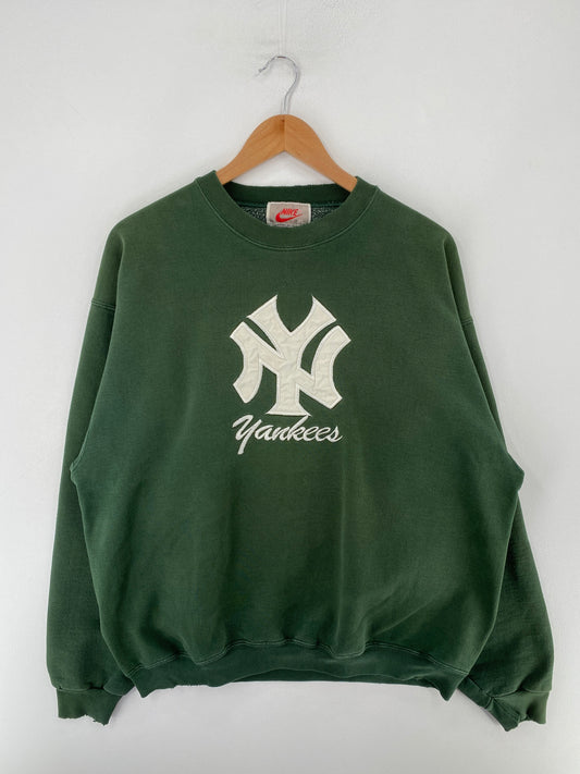 90's Remake NIKE NEW YORK YANKEES Made in USA Size XL Vintage Sweat-Shirt / F8638S