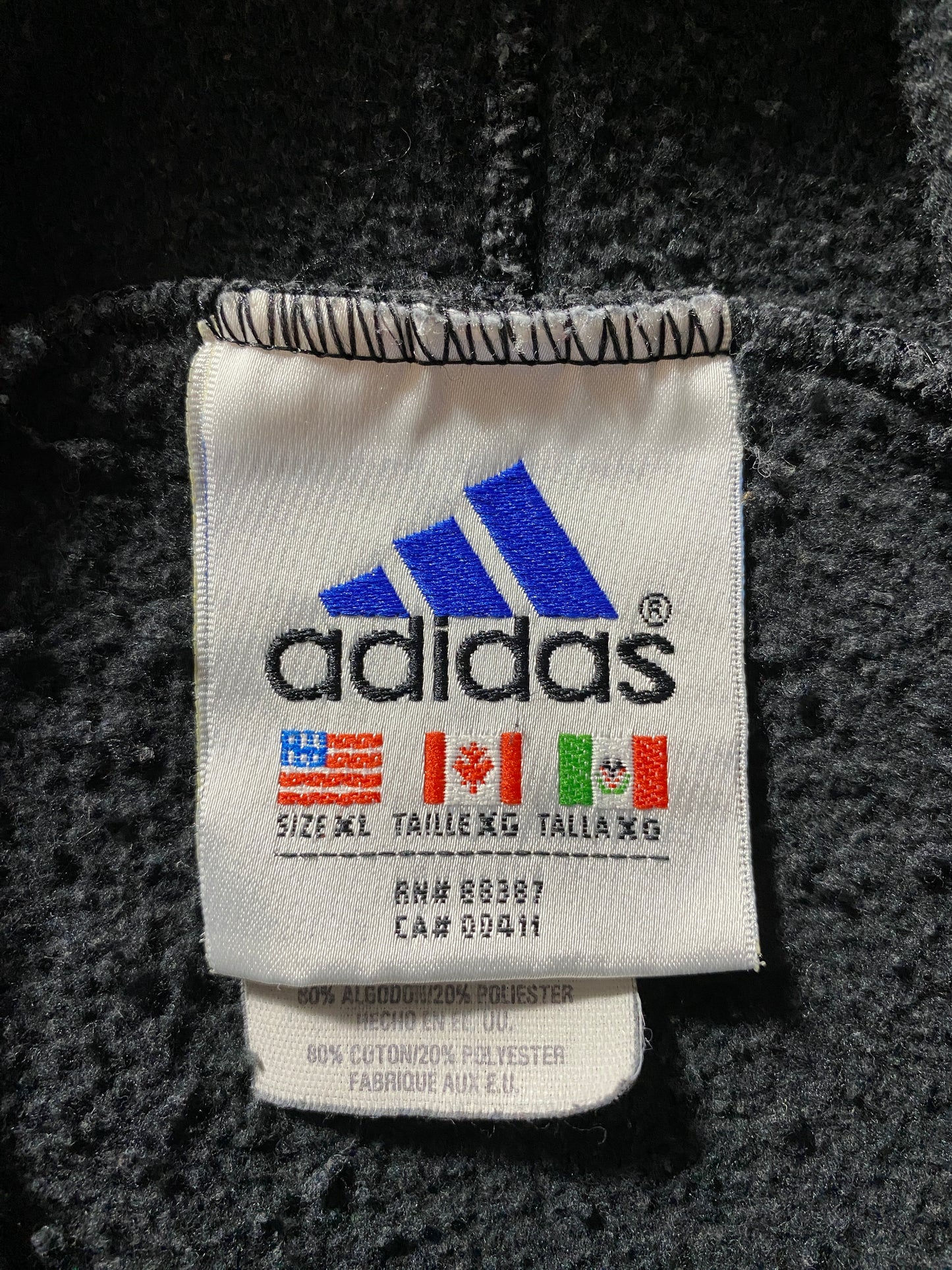 90's ADIDAS Made in USA Size XL Vintage Hoodie Sweat Shirt / G1412S