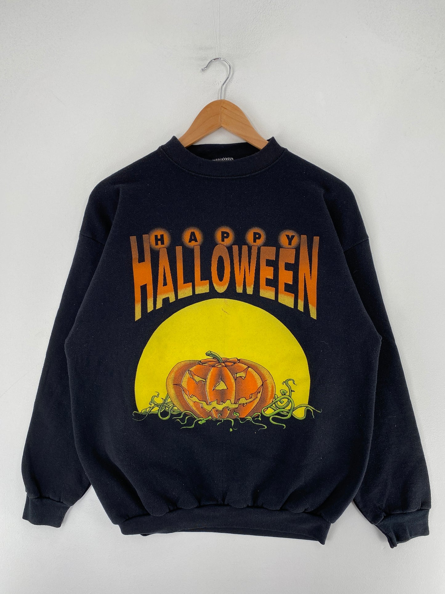 90's HALLOWEEN PUMPKIN Made in USA Size L Vintage Sweat-shirt / F3215S