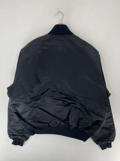 90's STARTER x LAS VEGAS RAIDERS Made in USA Size L Vintage NFL Nylon Jacket / F4976N